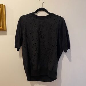 Loft Eyelet Sweater Tee